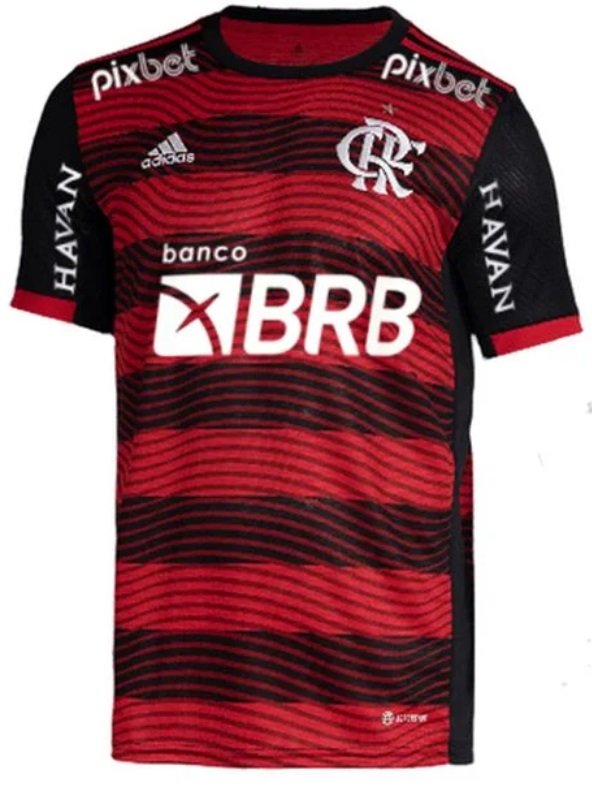 Camisa I Flamengo 2022 Adidas oficial com patrocínio 